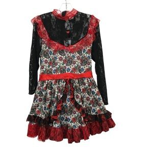 Day of the Dead Costume Sugar Skull Dress Spirit Halloween Womens Large